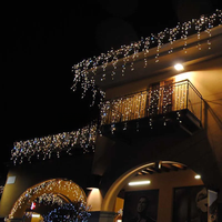 Christmas Lights Outdoor Decoration 3.5m Droop 0.4-0.6m Led Curtain Icicle String Lights New Year Wedding Party Garland Light