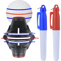 1Pcs Golf Ball Line Marker With 2Pens Drawing Marker Putting Practice Tool Golf Ball Mark Tool Alignment Putter Marking Liner