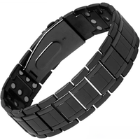 Men's Titanium Steel Magnetic Energy Bracelet Negative Ion Anti-fatigue Strap Bracelets
