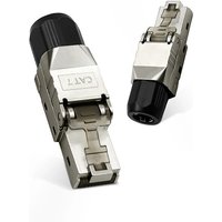 ZoeRax RJ45 Cat8 CAT7 CAT6A Toolless Ethernet Connector Gold Plated Plug Shielded Ethernet Connector Compatible POE STP