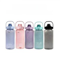 AliExpress 2L Sports Water Bottle with Straw Portable Large Capacity Water bottles Fitness Bike Cup Summer Cold Water Jug with Time Marker