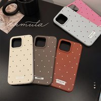 Korean INS Style Minimalist Polka Dots Phone Case for IPhone17 16 15 14 12 13 11 Pro ProMax Plus X XR Shockproof Phone Cover