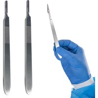 Scalpel Handle #3 Fits Blades No10 11 12 15 Stainless Steel Lightweight Knife Handle for Laboratory Hospital Thickened Handle