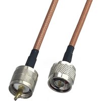 1pcs RG142 Cable N Male Plug to UHF PL259 Male Plug Connector RF Coaxial Pigtail Jumper Adapter Straight New 6inch~5M