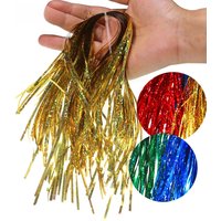 WIFREO 3Pack 2mm Flat Flashabou Tinsel Holographic Pike Bass Fresh or Saltwater Streamer Fly Tying Material Crystal Flash Strand