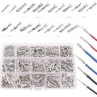 290PCS 21Type Pin Connectors Kit,Car Electrical Wire Connector Pins Terminal 1/1.5/1.8/2.2/2.8/3.5mm Wire Plug Male Female Crimp