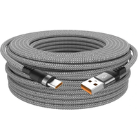 6A Extended USB TYPE-C Cable 3m Braided Fast Charge Data Cable for Samsung Huawei Xiaomi Switch Sony PS5 TYPE-C Cord Cable