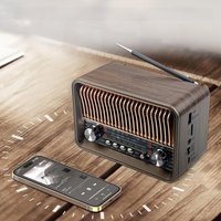 Classic Retro Full Band Radio Portable FM AM SW Radios Receiver LED Flashlight Bluetooth Speaker Soundbar TF USB Music Player