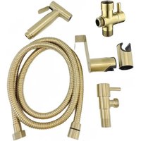 Stainless steel Gold Toilet Bidet Spray gun wc shower head set Douche Handheld water valve Hose Muslim Kit Holder Bathroom