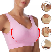 Sexy Women Bra Plus Size Seamless Breathable Brassiere Wire Free Bralette Underwear Comfortable Active Padded Brassiere Crop Top