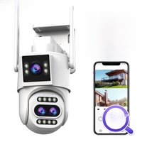 JOOAN 4K 8MP WiFi Surveillance Camera Outdoor Three-Lens Dual Screen Opticial Zoom PTZ IP Camera Auto Tracking CCTV Security Cam