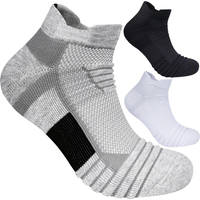 AliExpress NONE 3 Pairs Mesh Sports Terry Socks Cushioned Moisture-managing And Durable Reduces Foot For Running Hiking Cycling Baskateball