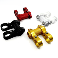 AliExpress NONE Litepro Folding Bike 25.4mm Double Stem Folding Bicycle Adjustable Aluminum Alloy Stem Black Red Gold Silver Bicycle Stems