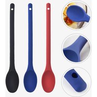 Salad Mixing Spoon Nonstick Silicone Cooking Spoon Long Handle Spoon Baking Spoons Salad Stirring Mixing Serving Scoop Cuchara