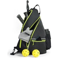 Pick Ball Bag Men's and Women's Tennis Padel Backpacks Adjustable Strap Bag with Fence Hook Pick Racquet Bag Oxford
