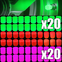 AliExpress NONE Luminous Car Tire Valve Cap Fluorescent Night Glowing Decor Motorcycle Bike Wheel Nozzle Dustproof Tyre Valve Stem Caps