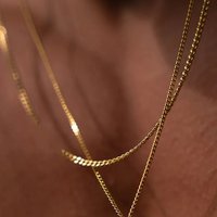 Stainless steel jewelry men's necklace fashionable golden color Cuban chain length 55/58cm collar acero inoxidable mujer gift