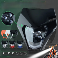 AliExpress POWERZONE PowerZone Motorcycle Headlight Headlamp Head Light Supermoto Fairing For KTM EXC SXF MX Dirt Bike Enduro Headlight Black