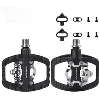 AliExpress ROCKBROS 2-in-1 Anti-slip Bicycle Lock Pedal Nylon MTB Bike Pedals with Flat Cleat Platform Shimano SPD Compatible Cycling Pedal