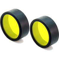AliExpress NONE 2Pcs Motorcycle Headlights Plastic Moto LED Dirt Bike Fog Light Cover 3000k Motorbike Spotlight Lamp 62MM Yellow Cover