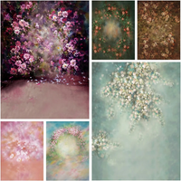 Retro Oil Painting Flowers Backdrop Photography Abstract Texture Children Adult Background Photo Studio Grunge Backdrops Custom