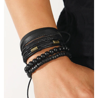 Handmade DIY Leather Bracelet For Men with Multi-layer Woven Leather for Men and Women's Universal Leather Bracelet DIY Jewelry