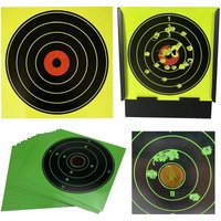 Color-impact Shooting Paper Targets Green or Yellow 5.50x5.50 inch 14cm*14cm Cardboard Non-adhesive 10 Counts
