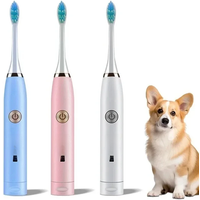 Pet Electric Toothbrush Dog Cat Teeth Cleaning Tool USB Rechargeable Electric Dog Toothbrush with Replacement Brush Head