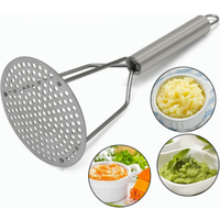 Stainless Steel Potato Masher Crush Vegetable Fruit Press Maker Vegetable Masher Kitchen Tool Gadget Kitchen Accessories