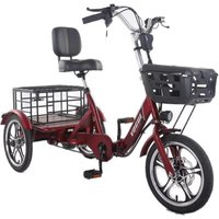AliExpress Daibot Foldable Electric Tricycle Adults Removable Lithium Battery Waterproof With 2 Baskets 400w 48v Electric Bike Cargo 3 Wheel Girl