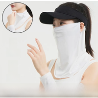 Breathable Sunscreen Face Veil Ice Silk Face Mask Sun Protection Neckline Face Cover Summer Cycling Hiking