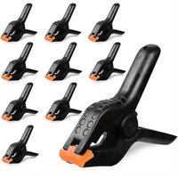 10 Pack PVC Spring Clamps Heavy Duty Grip Clips for Woodworking Photography Crafts Backdrop Stands & Home Improvement 2 inches
