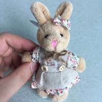 2 PCS Plush Bear/Rabbit Keychains Stuffed Animals Ornaments Pendant Plush Dolls Drop Shipping