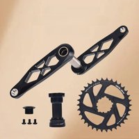 AliExpress GOLDIX Mountain Bicycle Crankset CNC Hollow 165/170/175mm Bicycle Crank 0mm Offset Wide Narrow Teeth Chainring 30/32/34/36/38T