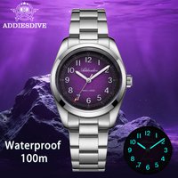 ADDIESDIVE Sapphire Glass Woman Quartz Watch New Luxury Stainless Steel Super Luminous 10Bar Waterproof Dress Ladies Wristwatch
