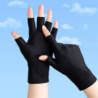 AliExpress MKSANFPN 1 Pair Women Casual Elastic Anti-UV Half Finger Gloves Black White Gray Summer Cool Thin Short Cycling Driving Mittens