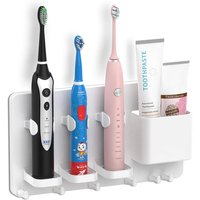Selbstklebender elektrischer Zahnbürstenhalter zur Wandmontage, Rasiereraufhänger, Badezimmer-Organizer, Badezimmer-Zubehör