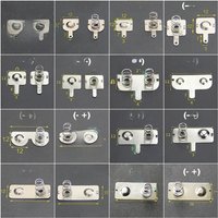 20Pcs Battery Spring Sheet AA Contact Sheet Battery Box Positive Negative Sheets 0.3MM Iron Nickel Plating 12*12/13/26.5/27.5MM