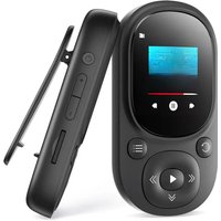 32GB MP3 Player back Clip, Mini Portable Music Player FM Radio, with Recording Function, Key Type MP3 Player Walking Pedometer