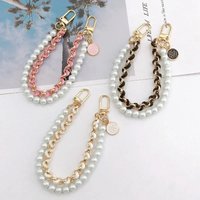 1PC Vintage beads Bag Strap for Handbag Double Layer Chain Pearl Phone Lanyard DIY Purse Replacement Handles Bag Accessory