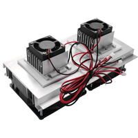 1PCS 200 x 115 x 8.5mm 120W Thermoelectric Peltier Refrigeration Semiconductor Cooling System Kit Double Fan