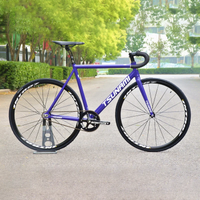 AliExpress NONE Fixie Fixed Gear Bike Tsunami Track Single Speed Racing Bicycle 700C SNM100 Aluminum Alloy Frame Cycling Parts Customizable
