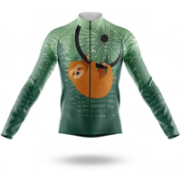 AliExpress RAUDAX Sloth-Long Sleeves Bike Jersey Jacket for Men, MTB Cycling Clothing, Bicycle Uniform, Breathable Road Bike Racing Jersey Fun cyc