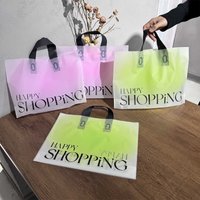 Gradient Color Plastic Shopping Bags Wedding Party Gift Handheld Bags Festival Event Show Shopping Bags Clothing Packaging Bags