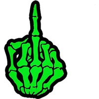 Car Sticker Personalized Skull Middle Finger Car Decoration Decal Waterproof and sunscreen PVC Waterproof,13cm * 7cm