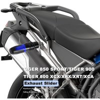 Crash Pad Protector CNC Aluminum Exhaust Slider Protection For Tiger 800 XC XRx XCx XRT XCA 850 Sport 900 Rally GT Pro 2011-2022