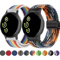 20/22mm Nylon Braided Strap for Garmin Forerunner 55 965 165 265 Magnetic Comfortable Breathable Band for Garmin Active 5/Venu 3