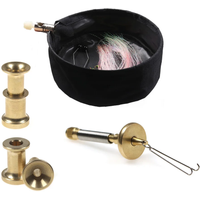 ICERIO Fly Fishing Tying Tool Detachable Hair Stacker/Dubbing Twister/ Nylon Storage Pouch Trash Tray