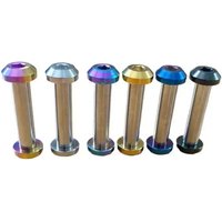 AliExpress NONE A Set(2pcs Scews+1 Rod Nut) M6x1mm Ti/Golden/Rainbow/Blue/Black GR5 Titanium Bolts & Rod Nut Mountain Bike Bicycle Rear Damping