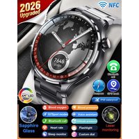 2026 New Watch 6 Pro Smart Watch Men GPS Track NFC HD AMOLED Screen Compass Bluetooth Call IP68 Waterproof Sports Smart Bracelet
